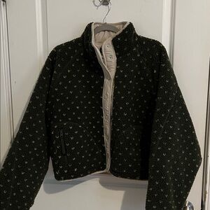 BLANKNYC NWT fleece sherpa jacket green